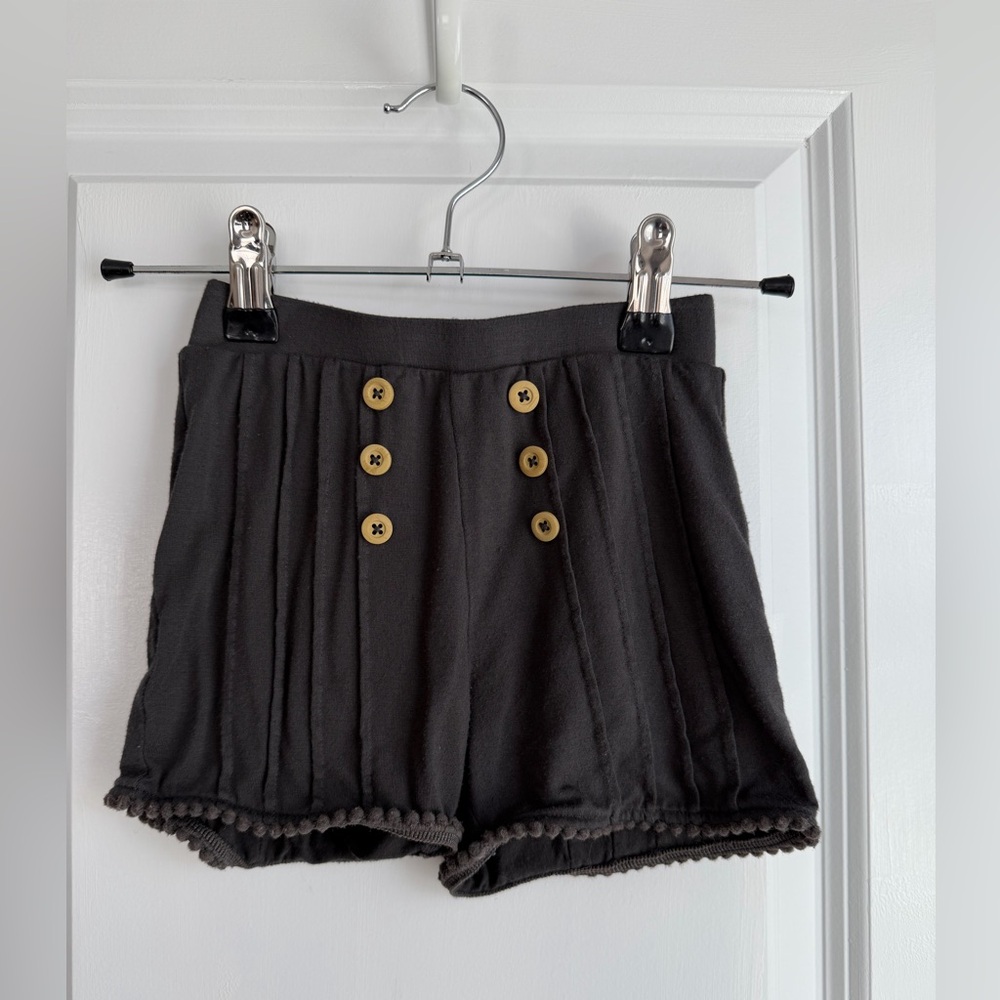 Kate Quinn The Woods Pin Tuck Shorts Dark Gray Size 4T